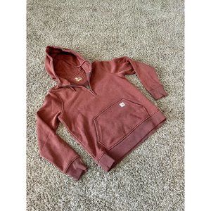 Carhartt Relaxed Fit Midweight Quarter Zip Hooded Sweatshirt Women’s Size Med